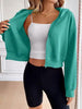 Relaxed Minimalist Zip-Up Dropped Shoulder Hooded Jacket Casual & Comfortable Lightweight Outerwear by Stevvex