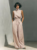 Women’s Cotton Linen Two-Piece Set – Sleeveless Top & Wide-Leg Pants by FitiqueFit