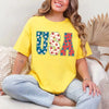 USA Floral T-Shirt - Independence Day Flowers Tees by Adorb Custom Tees