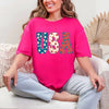 USA Floral T-Shirt - Independence Day Flowers Tees by Adorb Custom Tees