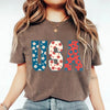 USA Floral T-Shirt - Independence Day Flowers Tees by Adorb Custom Tees