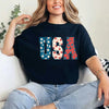 USA Floral T-Shirt - Independence Day Flowers Tees by Adorb Custom Tees