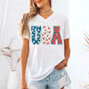 USA Floral T-Shirt - Independence Day Flowers Tees by Adorb Custom Tees