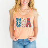 USA Floral T-Shirt - Independence Day Flowers Tees by Adorb Custom Tees