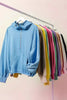 BiBi Stitch Detailed Elastic Hem Half Zip Fleece Hoodie by FitiqueFit
