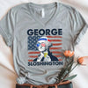 George Sloshington 4th of July Unisex V-Neck Shirt – Washington Drinking Party Tee by Adorb Custom Tees