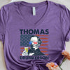 Thomas Drunkerson 4th of July Unisex V-Neck Shirt – Jefferson-Inspired Boozy Tee by Adorb Custom Tees