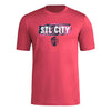adidas Mens Long Sleeve Pre-Game T-Shirt Power Pink/St. Louis City Sc X-Large by EasyOptionXY