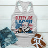 Sleepy Joe Lager Unisex Tank Top – Funny Biden-Inspired Beer Shirt for Independence Day by Adorb Custom Tees