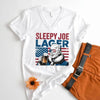 Sleepy Joe Lager V-Neck T-Shirt – Biden-Inspired Funny Beer Tee for 4th of July by Adorb Custom Tees