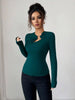 Twist Front Ring Detail Long Sleeve T-Shirt by Simply Love