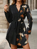 Black Printed Sleeve Mini Dress Elegant & Stylish Dress For Women Special Occasion Dress by Stevvex