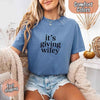 It’s Giving Wifey Comfort Colors Tee – Bride to Be or Wedding Gift Shirt by Adorb Custom Tees