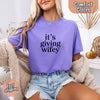 It’s Giving Wifey Comfort Colors Tee – Bride to Be or Wedding Gift Shirt by Adorb Custom Tees