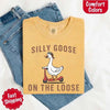 Silly Goose On The Loose Comfort Colors Tee – Funny Gift Shirt by Adorb Custom Tees