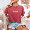 He’s Gaming – Funny Relationship Comfort Color Shirt for Her by Adorb Custom Tees