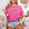 He’s Playing Basketball – Funny Sports Girlfriend Comfort Color Shirt for Women by Adorb Custom Tees