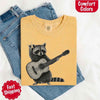 Raccoon Playing A Guitar, Funny Animals Comfort Colors T-Shirt by Adorb Custom Tees