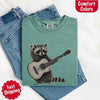 Raccoon Playing A Guitar, Funny Animals Comfort Colors T-Shirt by Adorb Custom Tees