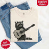 Raccoon Playing A Guitar, Funny Animals Comfort Colors T-Shirt by Adorb Custom Tees