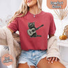 Raccoon Playing A Guitar, Funny Animals Comfort Colors T-Shirt by Adorb Custom Tees