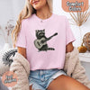 Raccoon Playing A Guitar, Funny Animals Comfort Colors T-Shirt by Adorb Custom Tees