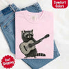Raccoon Playing A Guitar, Funny Animals Comfort Colors T-Shirt by Adorb Custom Tees