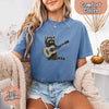 Raccoon Playing A Guitar, Funny Animals Comfort Colors T-Shirt by Adorb Custom Tees