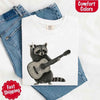 Raccoon Playing A Guitar, Funny Animals Comfort Colors T-Shirt by Adorb Custom Tees