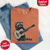 Raccoon Playing A Guitar, Funny Animals Comfort Colors T-Shirt by Adorb Custom Tees