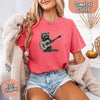Raccoon Playing A Guitar, Funny Animals Comfort Colors T-Shirt by Adorb Custom Tees