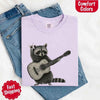 Raccoon Playing A Guitar, Funny Animals Comfort Colors T-Shirt by Adorb Custom Tees