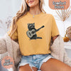 Raccoon Playing A Guitar, Funny Animals Comfort Colors T-Shirt by Adorb Custom Tees