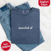 Married AF Comfort Colors T-Shirt, Just Married Couple Tee by Adorb Custom Tees