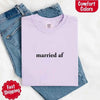 Married AF Comfort Colors T-Shirt, Just Married Couple Tee by Adorb Custom Tees