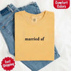 Married AF Comfort Colors T-Shirt, Just Married Couple Tee by Adorb Custom Tees