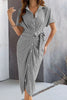 Collared Neck Short Sleeve Midi Shirt Dress Elegant & Versatile Style Cute Dress For Girls by Stevvex