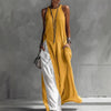 Women's Sleeveless Off-Shoulder Loose Maxi Dress with Pockets by FitiqueFit