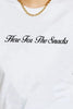 Simply Love HERE FOR THE SNACKS Graphic Cotton T-Shirt by Simply Love