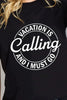Simply Love VACATION IS CALLING AND I MUST GO Graphic Cotton T-Shirt by Simply Love
