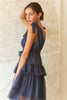 Tie Shoulder Polka Dot Mesh Dress For Women – Flirty Retro Polka Dot Elegant Dress with Adjustable Ties & Sheer Mesh Fabric For Special Occasions by Stevvex