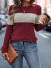 Color Block Ribbed Knit Long Sleeve T-Shirt by Wild and Free Boutique