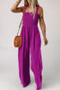 Peacock Blue Smocked Square Neck Sleeveless Jumpsuit with Pockets by Wild and Free Boutique