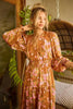 Flower Print Satin Lurex Stripe Smocked Midi Summer Dress – Elegant Midi Dress, Satin Lurex Dress, Floral Dress, Smocked Waist Dress, Romantic Midi Dress, Special Occasion Dress by Stevvex