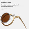 Pure Titanium Small Round Sunglasses – Retro Luxury Shades by FitiqueFit