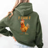 Funny F-Caw-F Rooster Hoodie by Adorb Custom Tees