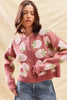 SO ME Strawberry Fruit All Over Button Sweater Cardigan by FitiqueFit