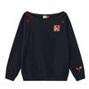 Women’s Slanted Shoulder Embroidered Long-Sleeve Top by FitiqueFit