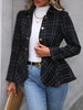 Women’s Plus-Size Solid Color Peplum Jacket – Casual Outerwear by FitiqueFit