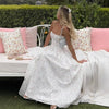 Printed Strapless Backless Maxi Dress – Fitted Long Dress by FitiqueFit